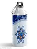 Multi-colored frozen cartoon sipper water bottle (600ml), leak-proof, ideal for kids and adults, eco-friendly, printed aluminum, unique design