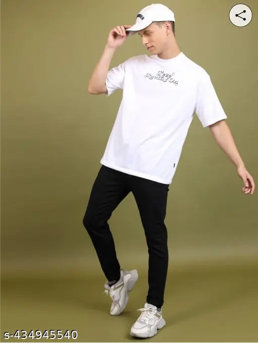 Black slim fit denim jeans for men