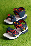 Blue, red, casual flat sandals for kids size 6-13