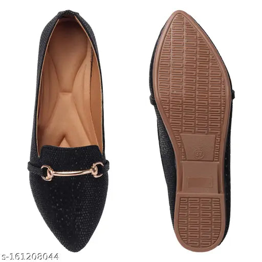 Synthetic ballerinas for women's partywear, slip-on style in various sizes (IND-3 to IND-9) originating from India