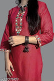 Red woolen kameez with intricate embroidery