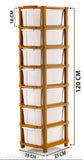 White modular storage unit with 7 drawers