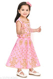 Cotton blend kids lehenga choli with embroidered patterns, soft on skin and durable, perfect for parties or play
