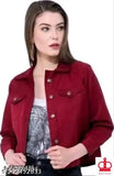 Trendy cotton-blend denim jackets for women & girls (combo pack 2), self-design net pattern