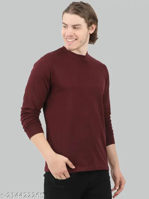 Trends Tower men's solid cotton full sleeve t-shirt, long sleeves, made from bio-washed and AZO free dyed fabric with minimum shrinkage, available in M, L, XL, XXL sizes