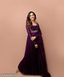 Art Silk long-sleeved embroidered blouse, Indian women's fashion with varying sizes: S-XL