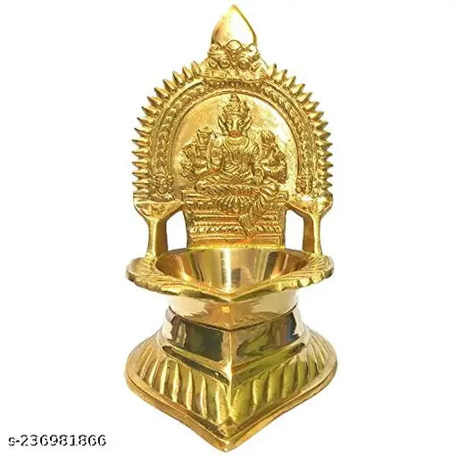 Brass antique Varahi Deepam idol (10cm x 14.5cm x 9cm). Handcrafted Hindu god sculpture for spirituality and positivity