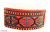 Traditional wool Kullu Cap, embroidered Himachali cap from India