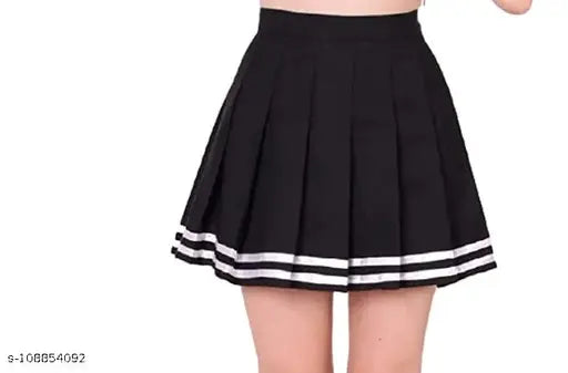 Cotton printed net pleated mini skirt for women and girls, stylish high waist skater tennis skirt by Caracola