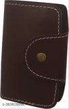 Leather net business card holder, brown, 15-card set for men, Indian craftsmanship on display