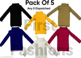 Winter woolen high neck sweaters pack for kids - 5 pieces in solid patterns, suitable for ages 0-6 months to 6-7 years, Indian origin