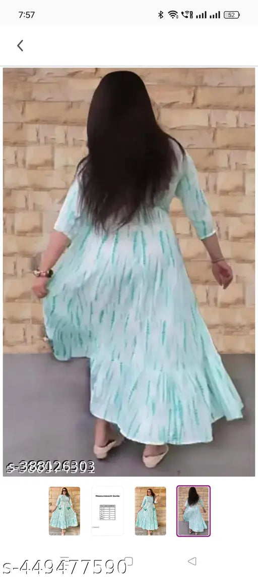 Royan Green viscose gowen with full embrbroidery on long sleeves, perfect for a meshwar costume. XL (Bust: 42in, Length: 48in). Handcrafted in India." (119 characters)