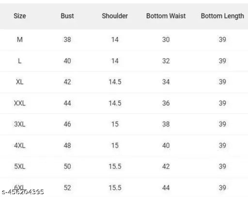 The image displays a product list for new two-piece kurta pants sets. Visible attributes include size, bust, shoulder, waist, and bottom length measurements ranging from small to large with increments of 15 centimeters. There are also various price points displayed, such as Rs. 349 for the kurta and Rs. 299 for the pants, with a discounted offer indicated. The text in the image reads "New kurta pant set 2 piece," followed by size options, measurements, and pricing information