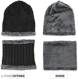 Soft plush wool unisex couple scarf combo, 2-piece outdoor winter essentials with fur net pattern, great for gifting during cold seasons. Comfortable and warm knitted ring scarves and beanie hats. Handcrafted in India