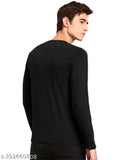 Solid cotton blend, long sleeve Henley full combo T-shirt pack of 2 for men, India origin