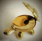 Brass Feng Shui Tortoise with Oyster shell, decorative accessory for home interior design, Indian craftsmanship