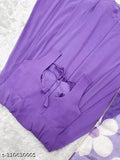 Lavender chiffon dupatta, delicate fabric, tie detailing, elegant drape.