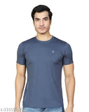 SUPERSQUAD Men's Solid Round Multicolor Active Tshirts (Pack of 4)