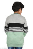 Multicolor wool pullover sweater for kids, colorblocked design by BLUSHH COLLECTION on Gillkart