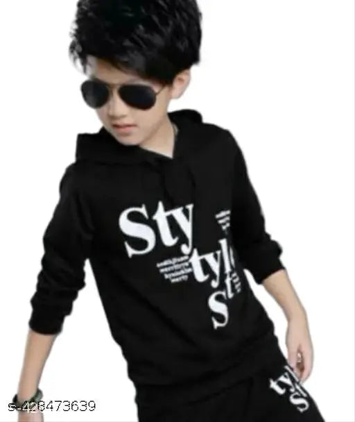 KIDS BOYS/GIRLS HOODED NECK FULL SLEEVES PRINTED T SHIRT