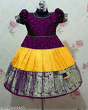 Colorblocked acrylic dupatta with soft silk lehenga and stitched net zari patterned choli for kids (12-13 years), Indian traditional outfit