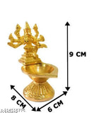 Brass Varahi Amman Deepam 300gm idol, traditional Indian god figurine with lit lamp (10cmx10cmx6cm)