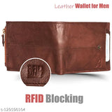 Antique Brown Genuine Leather RFID Wallet, 12 card slots, compact dimensions, perfect for everyday use