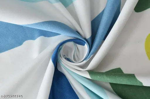 Soft cotton flat single bed sheet set with one pillow cover, sky blue decor, superfine 220TCC cotton