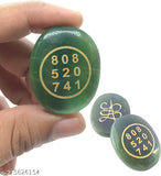 Green Jade Zibu Symbol Coin, attracts wealth & prosperity, natural gemstone for Reiki healing (4.5x4cm, India origin)
