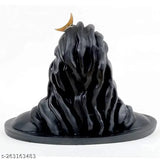 Black Adiyogi Ji statue with Rudraksha Mala, Mahadev Murti idol for car dashboards and home decor