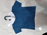 Indian-made polyester coller crop top for girls and women, solid color, free size (bust 34in, length 15in)
