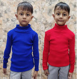 Woolen high neck turtle neck sweater pack for kids winters - Solid pattern, long sleeves, sizes 6-15 years