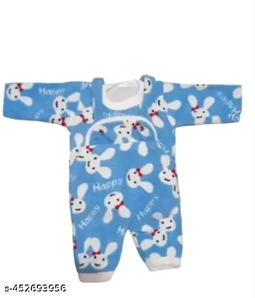 Trendy stylish cotton blend dungaree set for baby boys and girls with long sleeves, printed pattern, includes 3 pieces