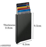 Solid metal 7-card business card holder, free size (9cm x 6cm), Indian made