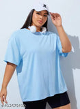 Oversized round-neck t-shirt in solid color, plain, for women and maternity wear