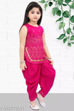 Trendy rayon churidar patiala set for girls, sleeveless, printed net - suitable for birthday, anniversary, wedding and festivals