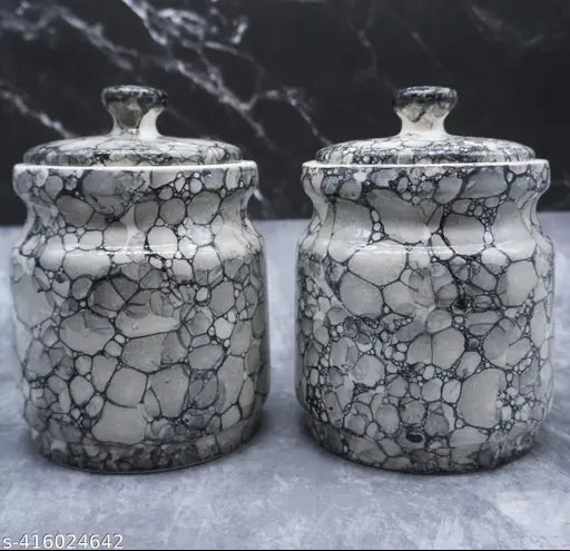 Ceramic pickle jar with lid, premium quality, grey, decorative, kraftlik handicrafts brand, kitchen storage, long-lasting, ceramic material
