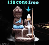 Resin Buddha statue combo (7cm x 12cm x 7cm), adorns home with peace & tranquility, Indian handcrafted art