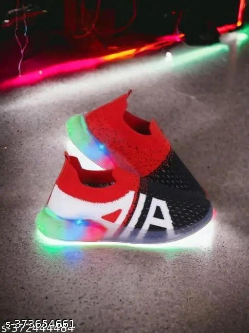 Red and black light-up shoes