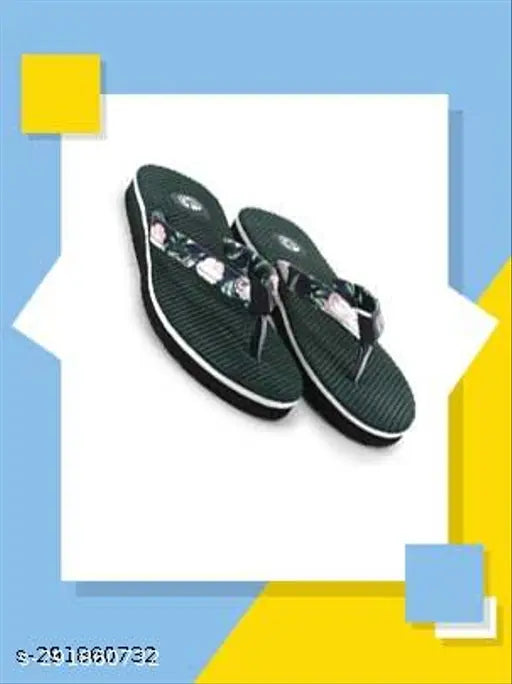 Grey & Green dot Hawai slippers, patent leather ballerinas for daily/office/party wear - women's fashion footwear in India