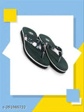 Grey & Green dot Hawai slippers, patent leather ballerinas for daily/office/party wear - women's fashion footwear in India