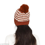 Black winter knit beanie with fur lining, men's and women's caps