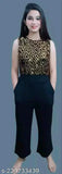 Golden lycra sleeveless sequin jumpsuit, high-quality soft imported fabric for women's fashionable wardrobe, embellished net design, graceful look