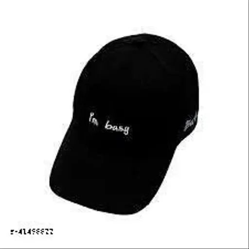 Ambitieux embroidered cotton baseball caps - unisex, trendy, evergreen combo pack of 2 (black with various colors)