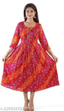 Maternity kameez set of two, red and orange pattern