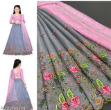 Hevy Net Kids Net lehenga Choli - Embroidered semi-stitched dupion silk & net lehenga and choli set with three-quarter sleeves, India origin