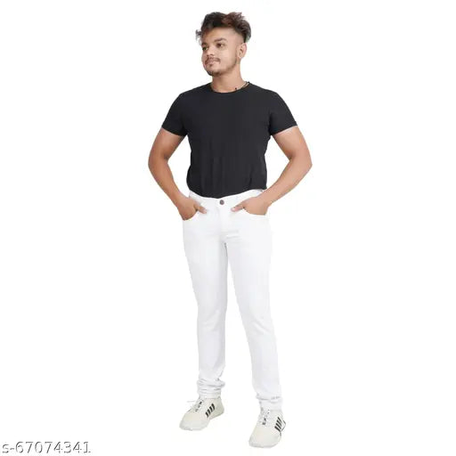 Stylish men's denim jeans - Solid, size 28/30/32/34/36, made in India