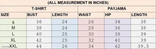 Black printed polycotton women's night suit set, pack of 2 for comfortable and stylish sleepwear