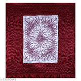Maroon satin Opulent Bliss VIP Collection bedding set with 2 pillow covers, luxury Indian-made satin sheets for a queen-sized bed