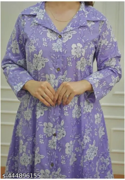 Viscose Rayon printed long-sleeve cotton kurti set for women, stylish ethnic wear in Chitrakar pattern